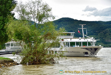 Our riverboat the River Princess at Weissenkirchen