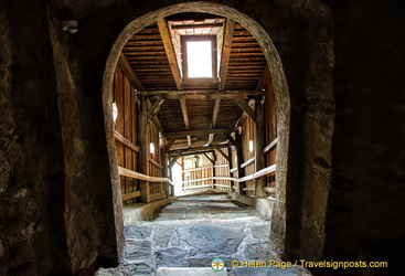 View of the covered passageway