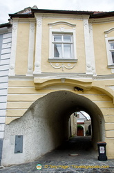 An archway through a house