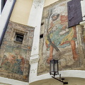 Wall paintings of religious scenes