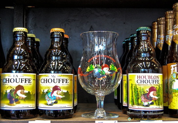 Chouffe beer and its beer glass