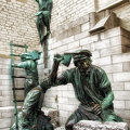 Statue of builders of Antwerp Cathedral