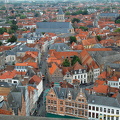 Aerial view of Bruges from the Belfort