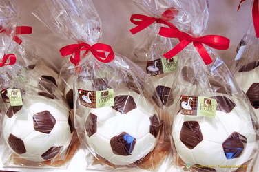 Football chocolates to mark the FIFA world cup