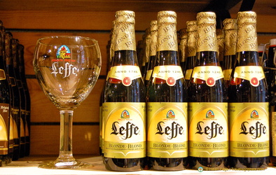 Leffe beer and the Leffe beer glass