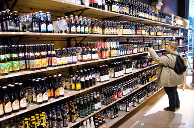 Shelves stacked with beers at The Bottle Shop
