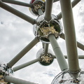 View up the central column of the Atomium