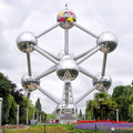 The Atomium is shaped like the atoms that make up an iron crystal