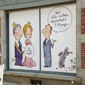 A local carton about Dinant and its famous saxaphone