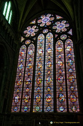 The stained glass window in the Notre-Dame de Dinant is one of the largest in the world