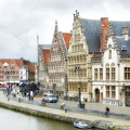 Ghent's picturesque Graslei, lined with beautiful guildhouses