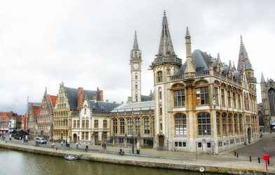 Graslei is a popular meeting place in Ghent