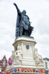 Statue of Jacob van Artevelde in Vrijdagmarkt square