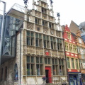 Mason's guildhall on Sint-Niklaastraat. The words 'Plus Oultre' were the motto of Charles V 