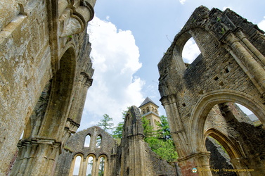 Well-preserved Orval Abbey ruins