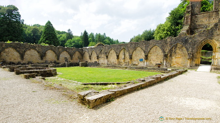 Medieval Orval Abbey cloisters