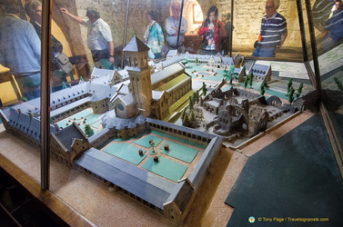 Scale model of Orval Abbey site in the Monastic Museum