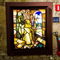 Lead window with religious art
