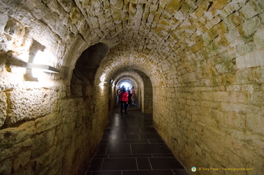 Tunnel to the Monastic Museum and new Basilica