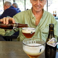 A happy Tony pouring his Orval beer
