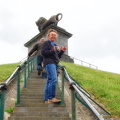 Tony nearing the top of the Lion Mound