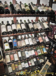 Wine selection at Queen Mary's Palace, Balchik, Bulgaria