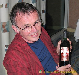 Tony checking out the Bulgarian wines