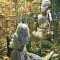 Shop windows filled to the brim with Christmas decorations