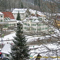 A view of Villa Jagerhaus and Hotel Lisl from the hill