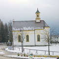A beautiful snow-covered chapel