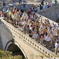Groups of tourists on a City Wall Walk