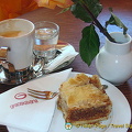 Having a coffee break at the Gradskavana cafe in the Square of the Loggia