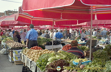 Stalls in Dolac market