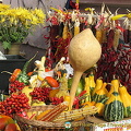 Decorative produce in Dolac market