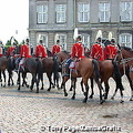 Ceremonial changing of the guards take place in the square at noon