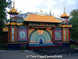 Tivoli is a mixture of gardens, food pavilions, amusement park and various stage shows