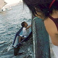 These river urchins swim to passing boats to beg for money. Beats going to school.

[Aswan - Nile River -Egypt]