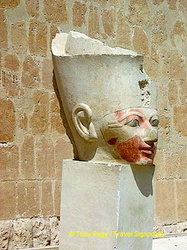 Head of Hatshepsut
[Temple of Hatshepsut - Deir al-Bahri - Nile River Cruise - Egypt]