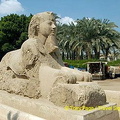 In the garden next to the museum stands this giant sphinx.
[Temple of Ptah - Mit Rahina village - Memphis - Egypt]