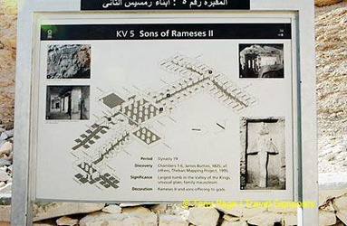 Site map of tombs of Sons of Rameses II
[Valley of the Kings - Egypt]
