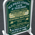 Sign for the Old Police Station Cafe & Takeaway