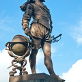 Sir Francis Drake was born in Tavistock.  A replica of this statue is at the Plymouth Hoe.