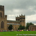 Within the cathedral you will see shapes and patterns carved into the columns [Durham - England]