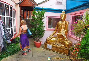 A giant Buddha in The Courtyard