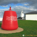 A red beacon of the Lizard Lighthouse Heritage Centre
