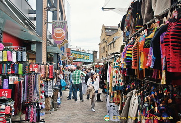 Camden Markets - More clothing stalls