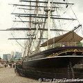 Cutty Sark and the entrance to the Greenwich Tunnel