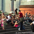Enjoying the sun at Greenwich Pier