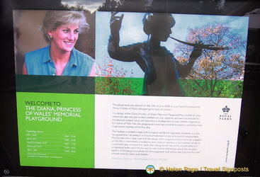 About the Diana Memorial Park and opening times