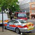 A fire alarm opposite the Gardens